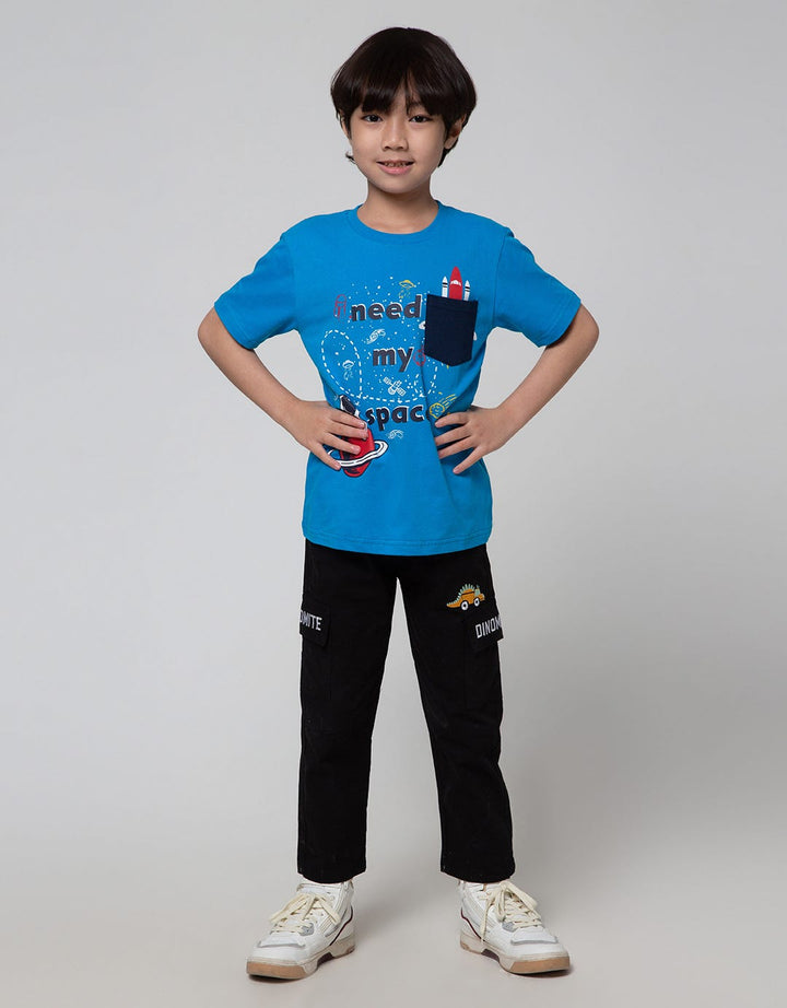 Little M Short Sleeve T-Shirt Need My Space Pocket