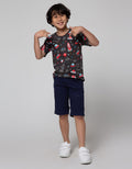 Little M Space Print Kaos Anak Laki-laki