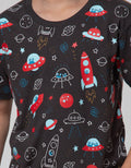 Little M Space Print Kaos Anak Laki-laki