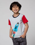 Little M Rocket Print Kaos Anak Laki-laki