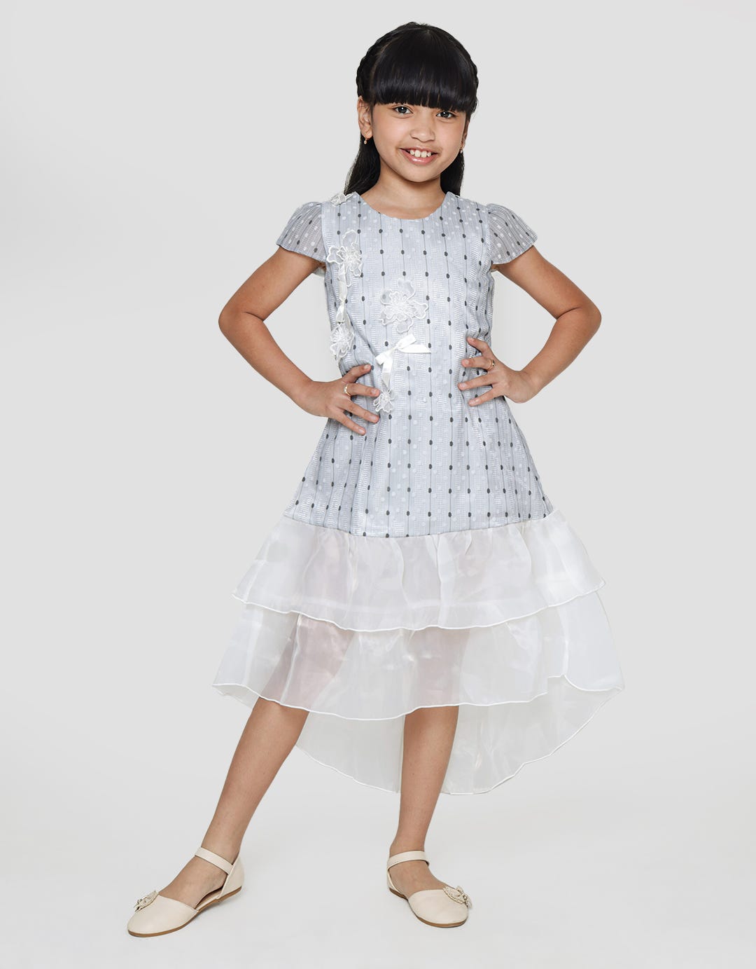 Donita Dress Print Dot Anak Perempuan