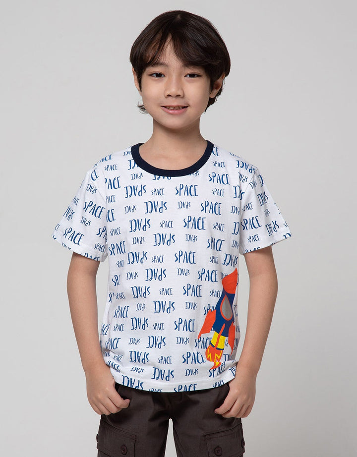 Little M Short Sleeve T-Shirt Print Astronot