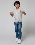 Little M Short Sleeve T-Shirt Salur Yd Henley Kombinasi Kulit