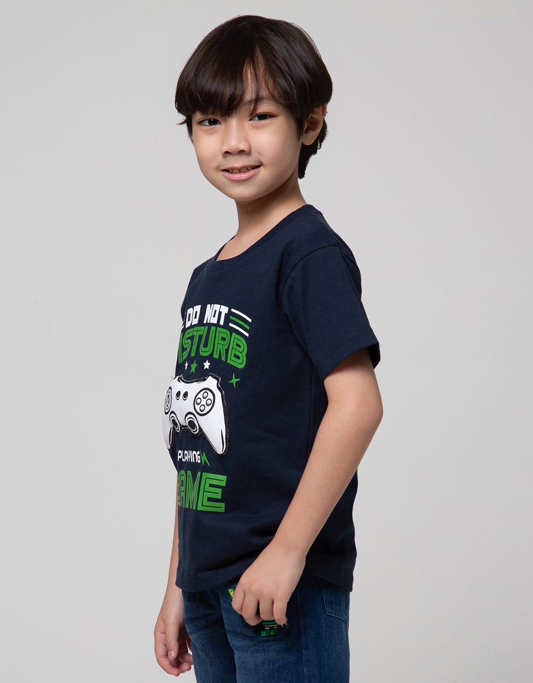 Little M Short Sleeve T-Shirt Do Not Disturb Aplikasi 3D