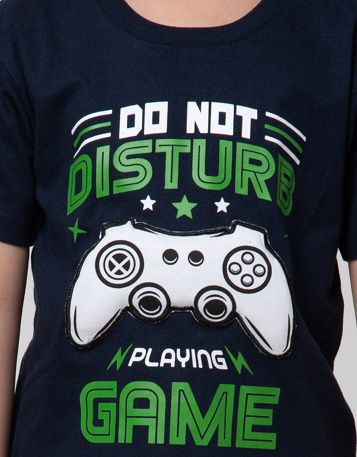 Little M Short Sleeve T-Shirt Do Not Disturb Aplikasi 3D
