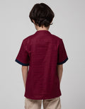 Little M Seasonal Short Sleeve Shirt Qipao Dobby