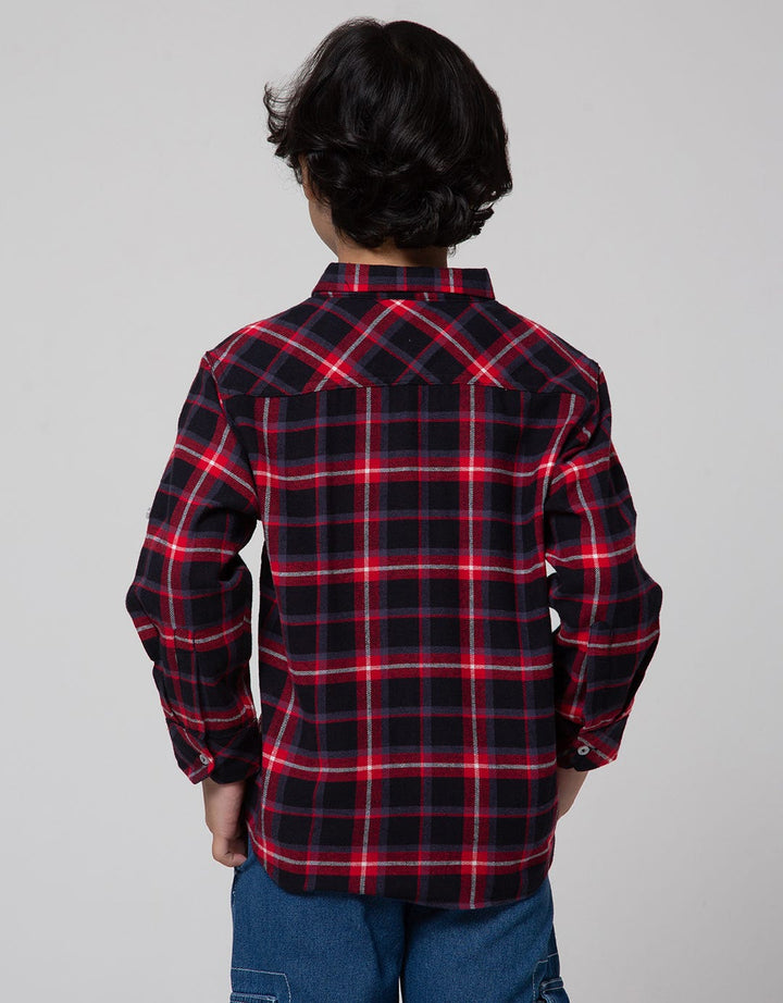 Little M Flanel Checks Kemeja Anak Laki-laki