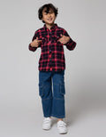 Little M Flanel Checks Kemeja Anak Laki-laki