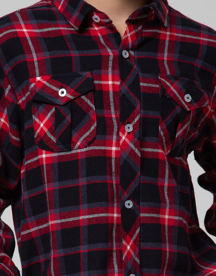 Little M Flanel Checks Kemeja Anak Laki-laki