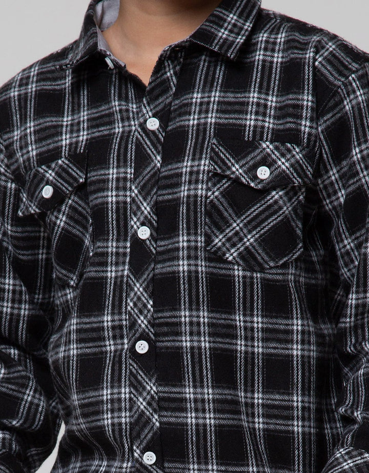 Little M Flannel Checks Boys Shirt
