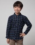 Little M Long Sleeve Shirt Bahan Flanel