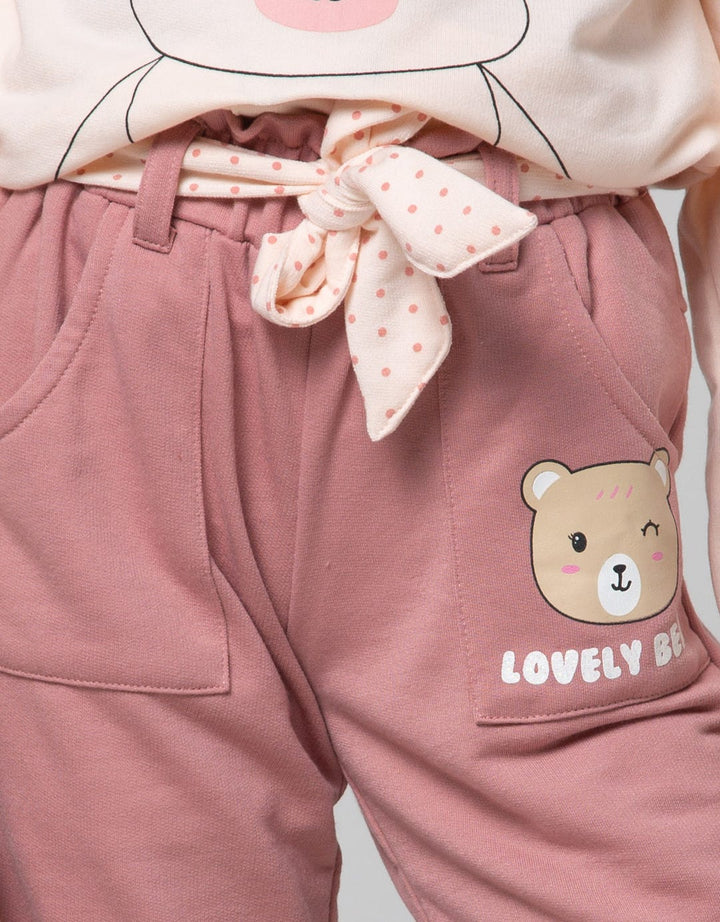 Little M Lovely Bear Celana Crop Anak perempuan