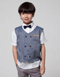 Little M Boys Heringbone Vest Shirt