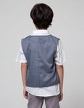 Little M Boys Heringbone Vest Shirt