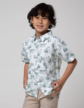 Little M Short Sleeve Shirt Texture Truck
