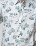Little M Short Sleeve Shirt Texture Truck
