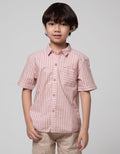 Little M Stripe Slub Kemeja Anak Laki-Laki