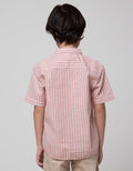 Little M Stripe Slub Kemeja Anak Laki-Laki