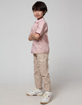 Little M Stripe Slub Kemeja Anak Laki-Laki