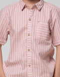Little M Stripe Slub Kemeja Anak Laki-Laki