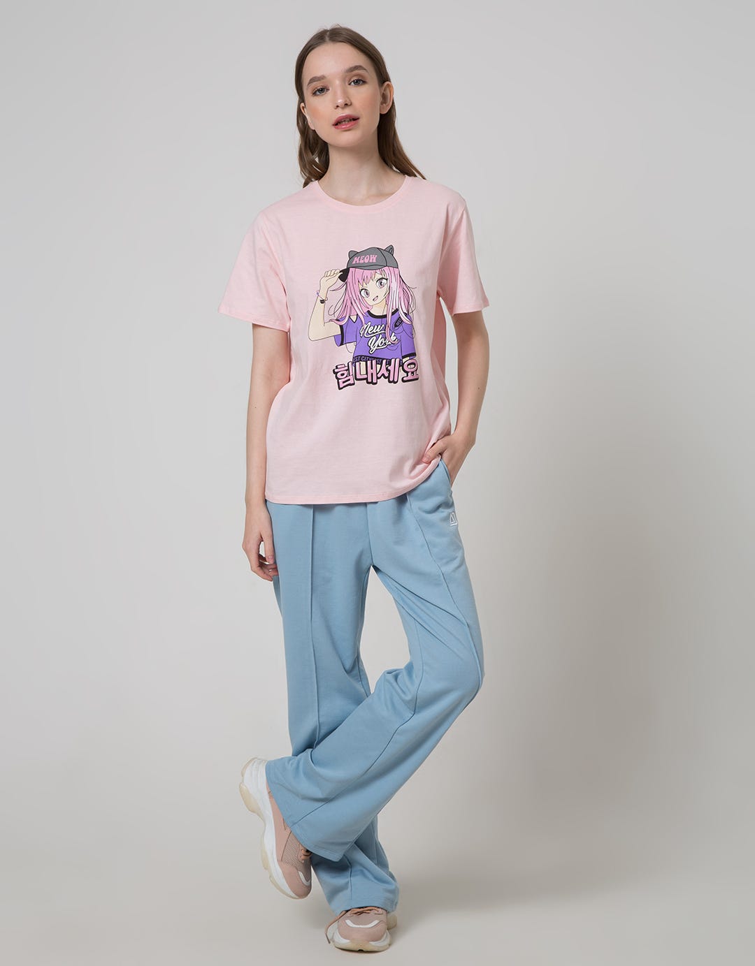 American Jeans Celana U01 Wide Leg Cut N Sew Wanita