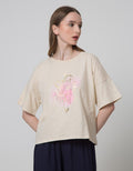 Details Short Sleeve T-Shirt Boxy Print Butterflies Hand