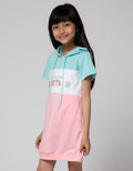 Little M Short Sleeve Midi Dress Hoody Unicorn