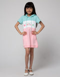 Little M Short Sleeve Midi Dress Hoody Unicorn