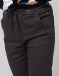 Little M Long Pants Woven Rib Stretch Kombinasi Kaki Chambray