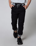 Little M Long Pants Woven Jogger Rib Non St