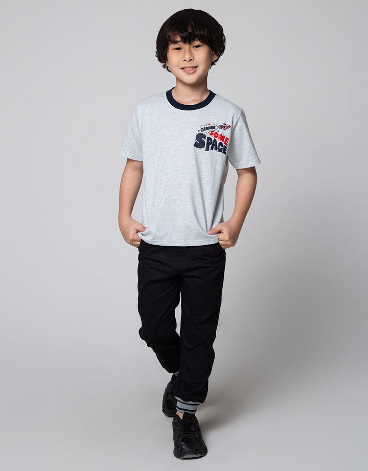 Little M Long Pants Woven Jogger Rib Non St