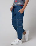 Little M Cargo Pocket Celana Denim Anak Laki-laki