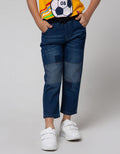 Little M Long Denim Reguler Cut N Sewn Rib