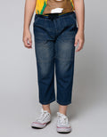 Little M Long Denim Reguler Rib Cucuk Bordir