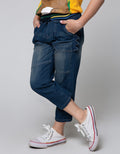 Little M Long Denim Reguler Rib Cucuk Bordir
