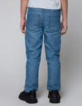 Little M Long Denim Border Dino