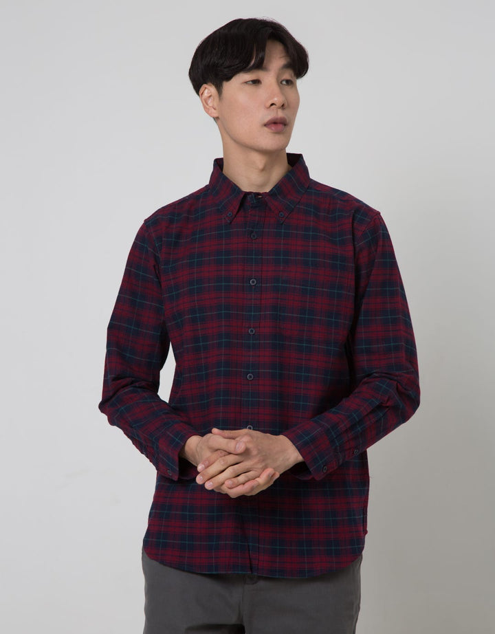 Cole Check Woven Kemeja Pria