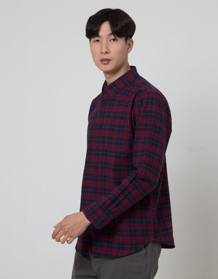 Cole Check Woven Kemeja Pria