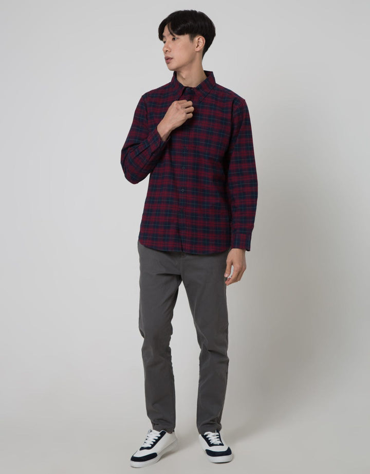 Cole Check Woven Kemeja Pria