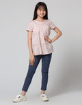 Aero Short Sleeve Blouse 3 Tier Dobel Lipit