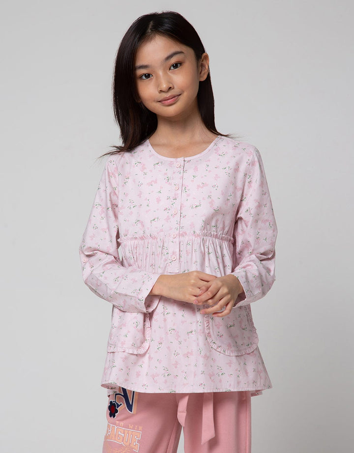 Aero Long Sleeve Shirt Bottom Pleated Rubber Sleeves