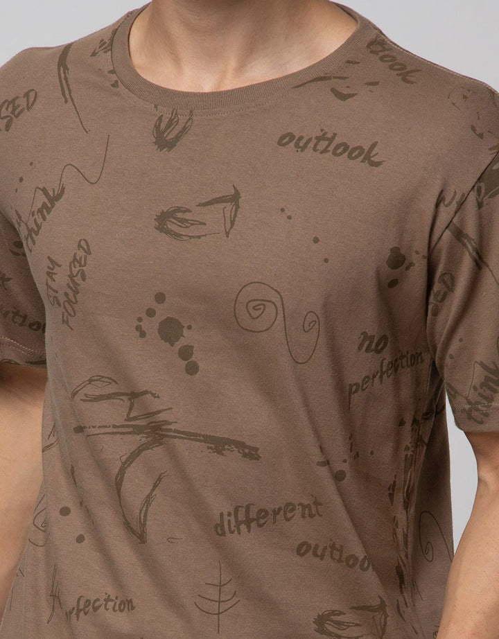 T Zone Short Sleeve T-Shirt Fullprint Aop Theme Freehand Painting