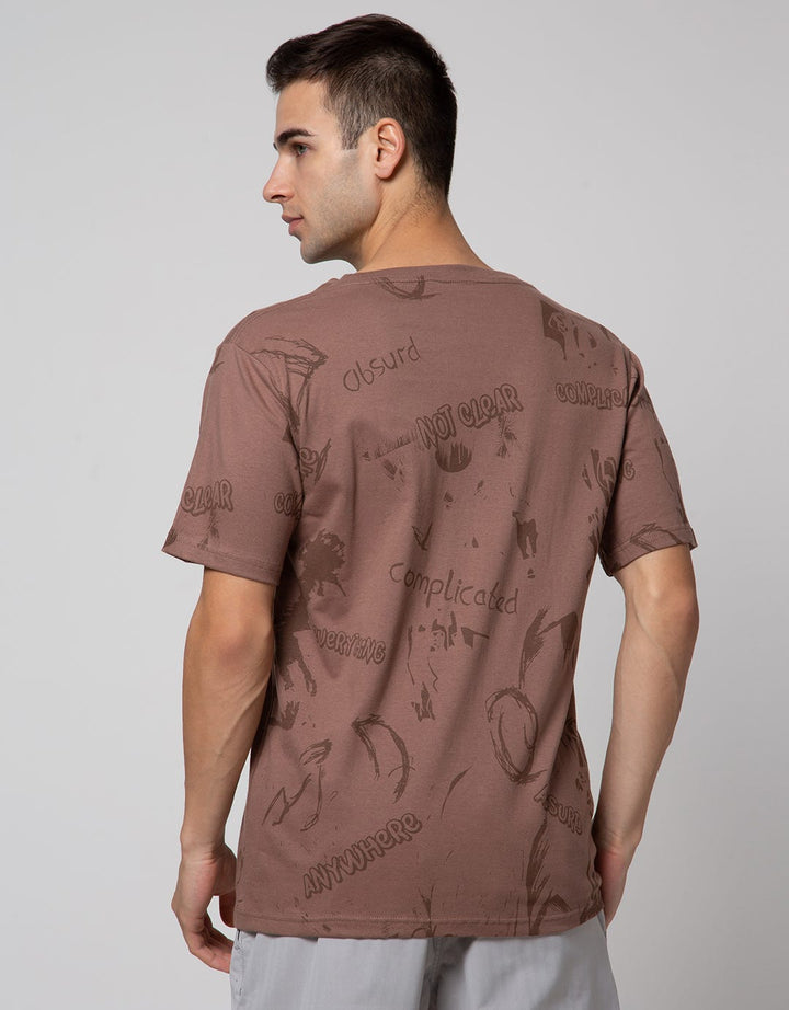 T Zone Short Sleeve T-Shirt Fullprint Theme Freehand Painting