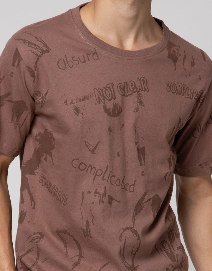 T Zone Short Sleeve T-Shirt Fullprint Theme Freehand Painting