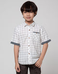 Little M Short Sleeve Shirt Print Kotak