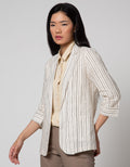 Connexion Blazer Linen Print