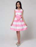 Kidz Too Midi Dress Stripe Tas Bunny Kuping
