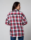 Nevada Kemeja Lengan Panjang Print Check Wanita