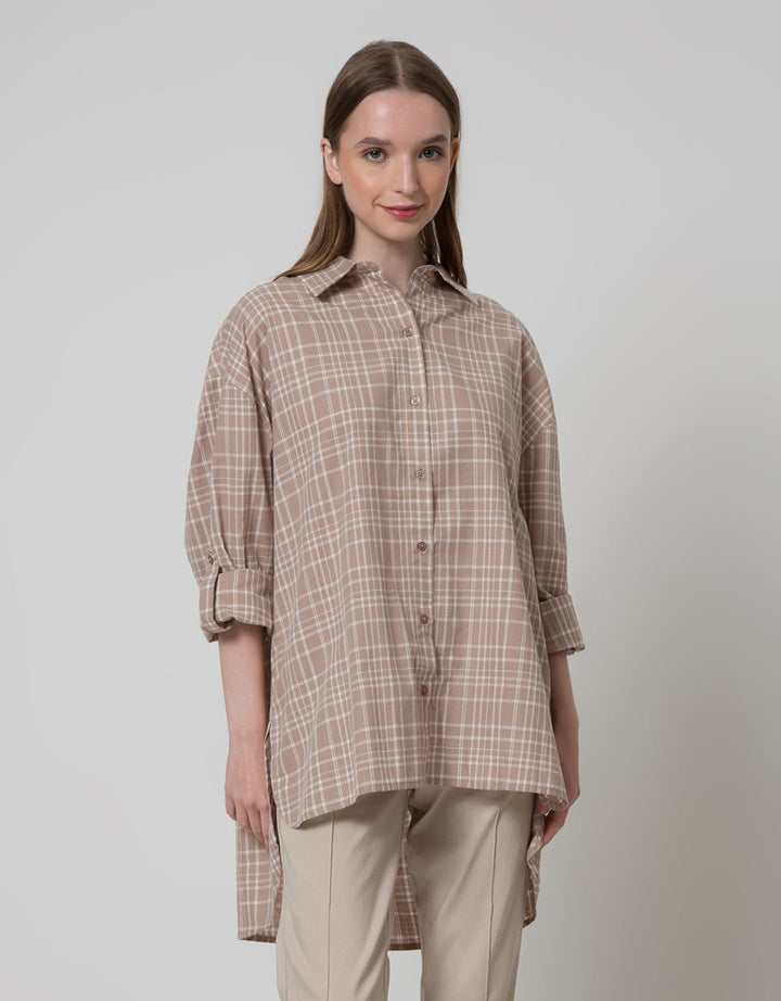 Nevada Long Shirt Top Check