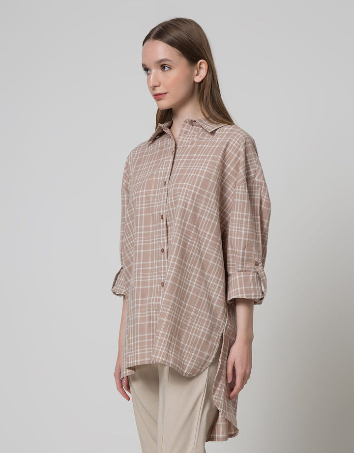 Nevada Long Shirt Top Check